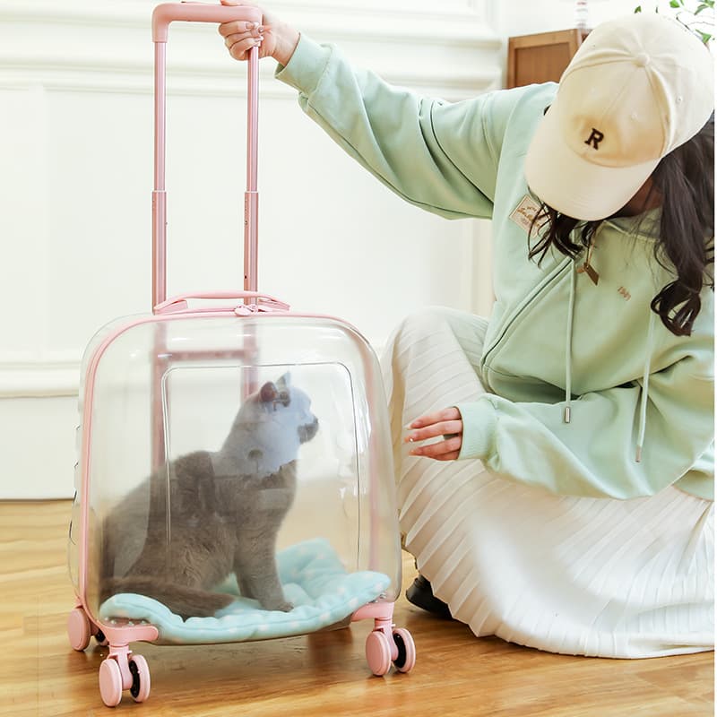 ペット キャリーバッグ 猫用クリアドーム キャリー スーツケース
