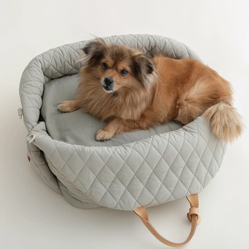 ペット キャリーバッグ 犬用キルティング調 パピーバッグ ポーチ