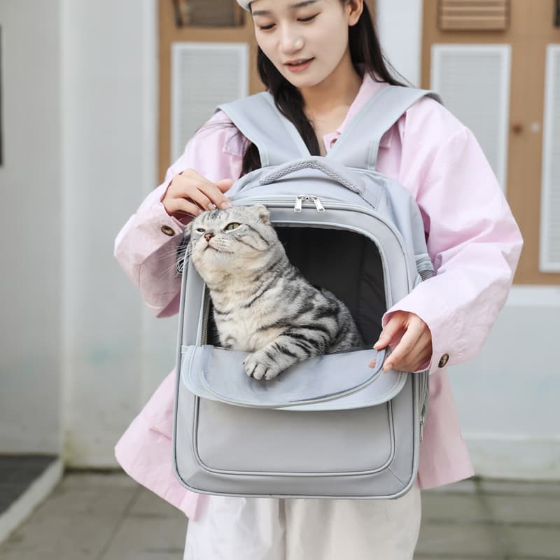 ペット キャリー 猫用窓付き透明リュックキャリー