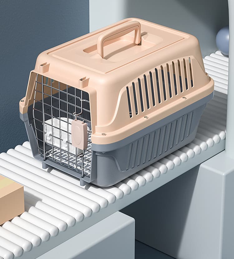 ペット キャリー 四面通気型安心運搬犬用移動箱