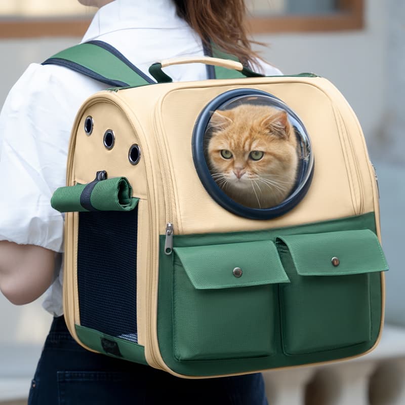 ペット キャリー 猫用窓付き宇宙船キャリー 安心おでかけバッグ
