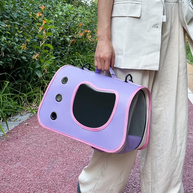 ペット キャリーバッグ 猫用シンプル メッシュ ウィンドウ キャリー