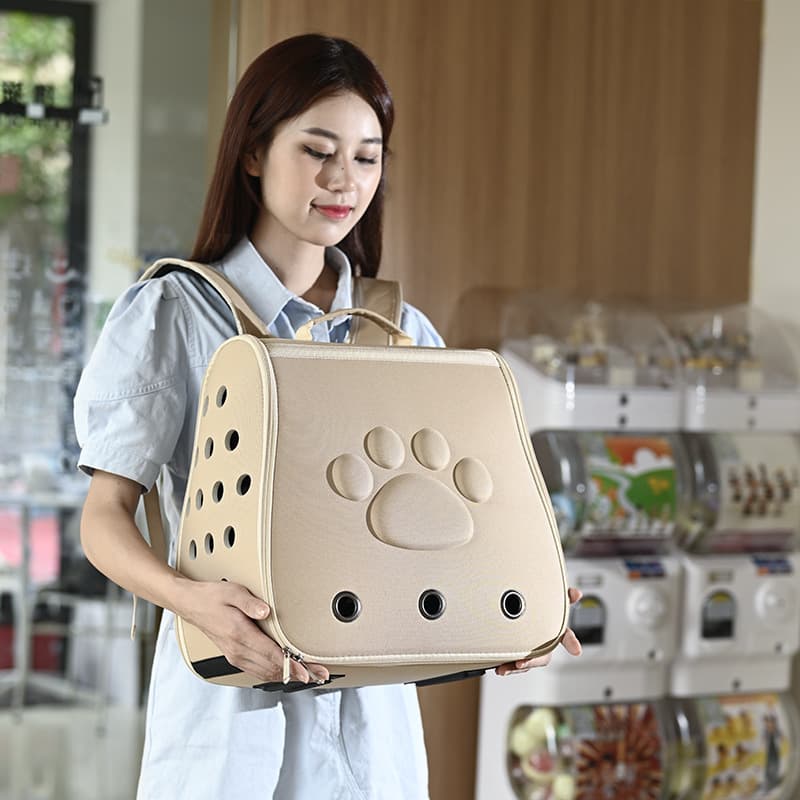 ペット キャリーバッグ 猫用 上質バックパック風ペットキャリー