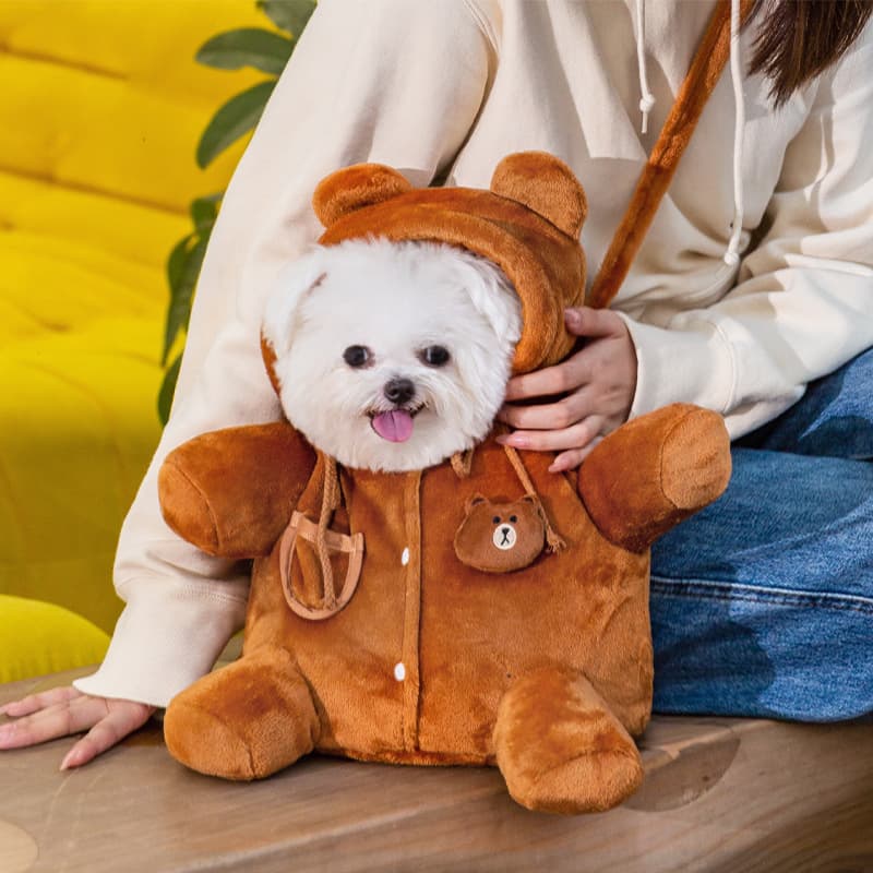 ペット キャリーバッグ 犬用ぬいぐるみ風ペットキャリーショルダー
