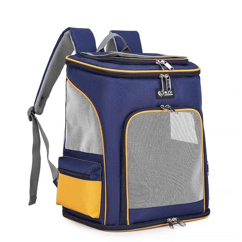 ペット キャリーバッグ 猫用メッシュ通気機能付きリュック型キャリー