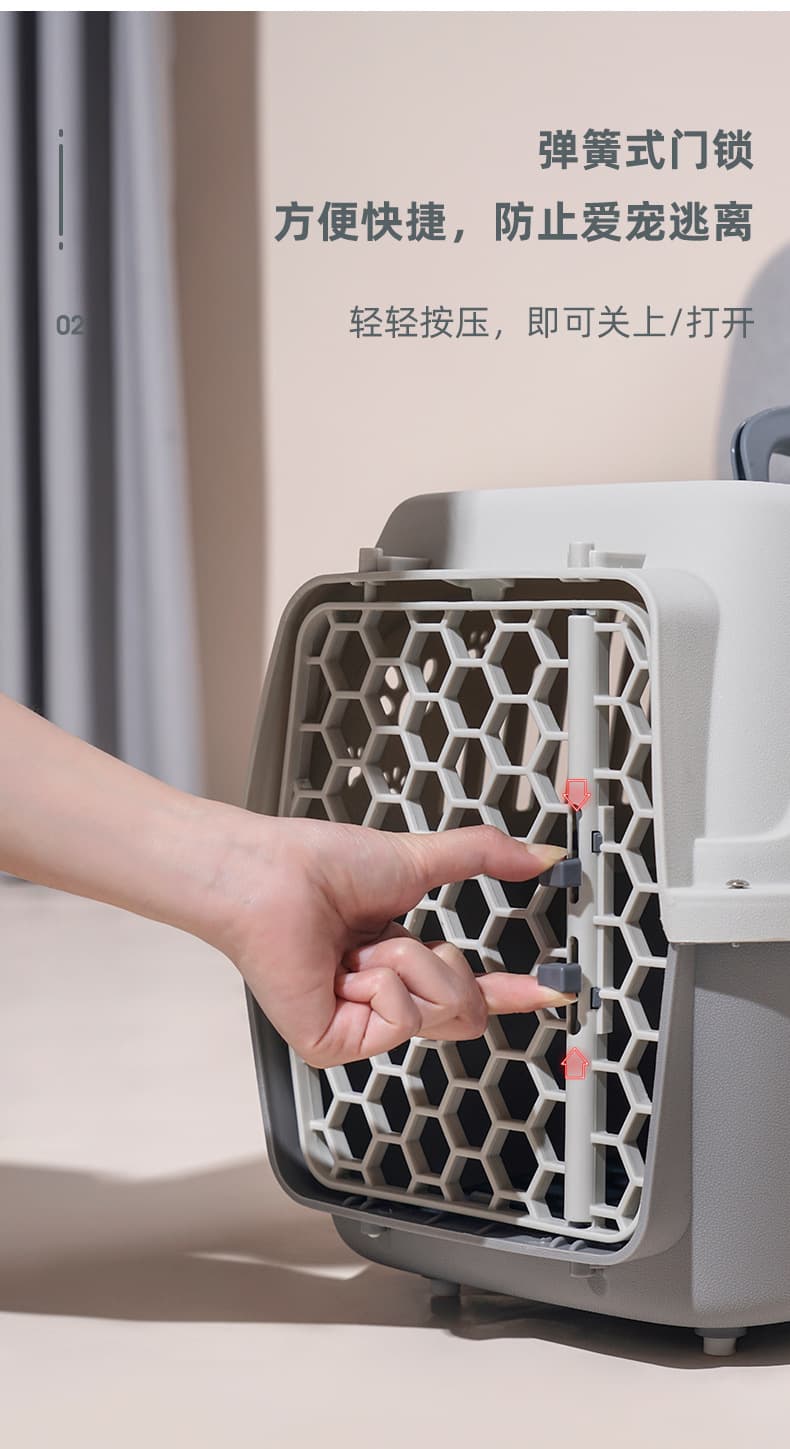 ペット キャリー 四面通気肉球模様付き持ち運び用ペットハウス