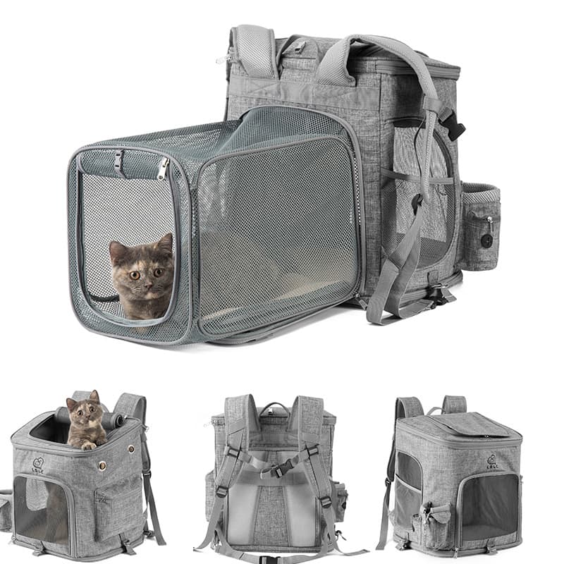 ペット キャリーバッグ 猫用拡張型メッシュウィンドウ ペットリュック