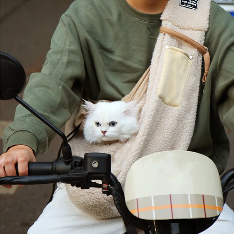 ペット キャリーバッグ 犬用もこもこボアスリングバッグ