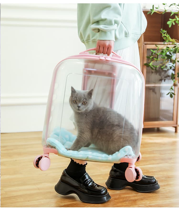 ペット キャリーバッグ 猫用クリアドーム キャリー スーツケース