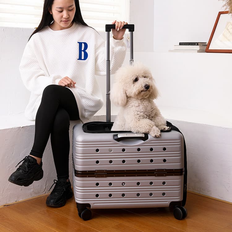 ペット キャリー 旅行用四輪キャスター付き犬用運搬かばん