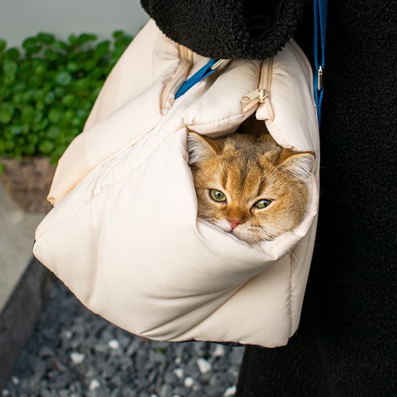 ペット キャリーバッグ 猫用ふわもこ包み込みキャリーバッグ