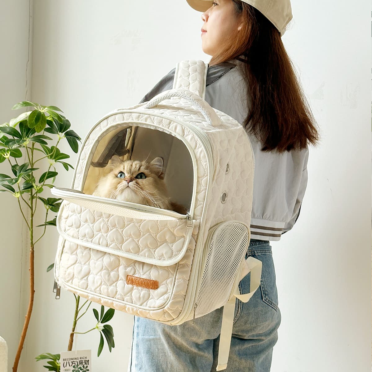 ペット キャリー やさしさ包むリュック型猫バッグ