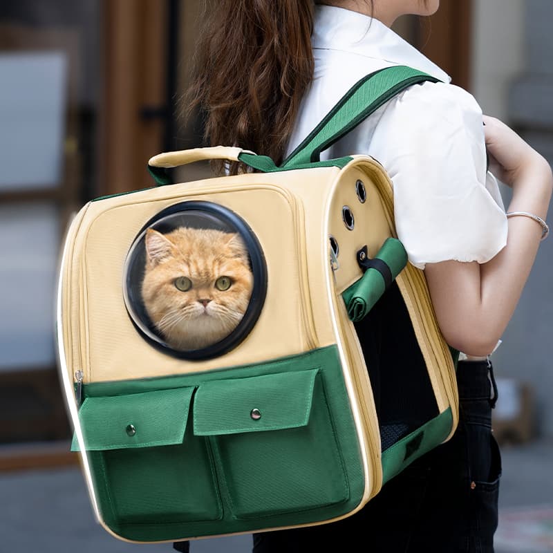 ペット キャリー 猫用窓付き宇宙船キャリー 安心おでかけバッグ