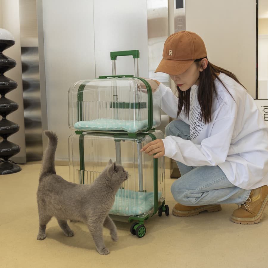 ペット キャリーバッグ 猫用クリアドーム キャリー スーツケース