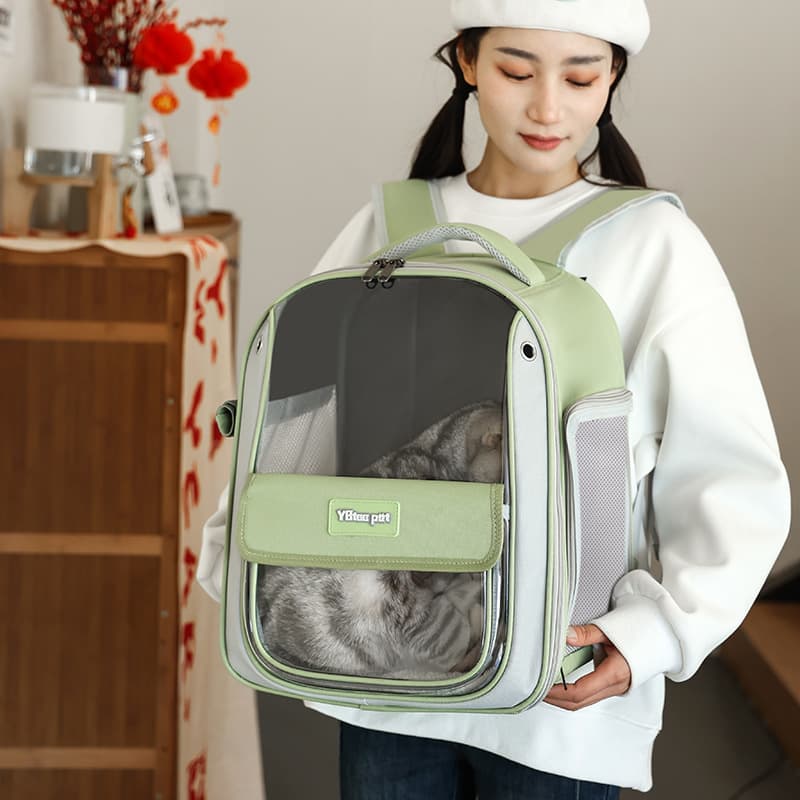 ペット キャリー 猫用ゆったり快適リュック式キャリー