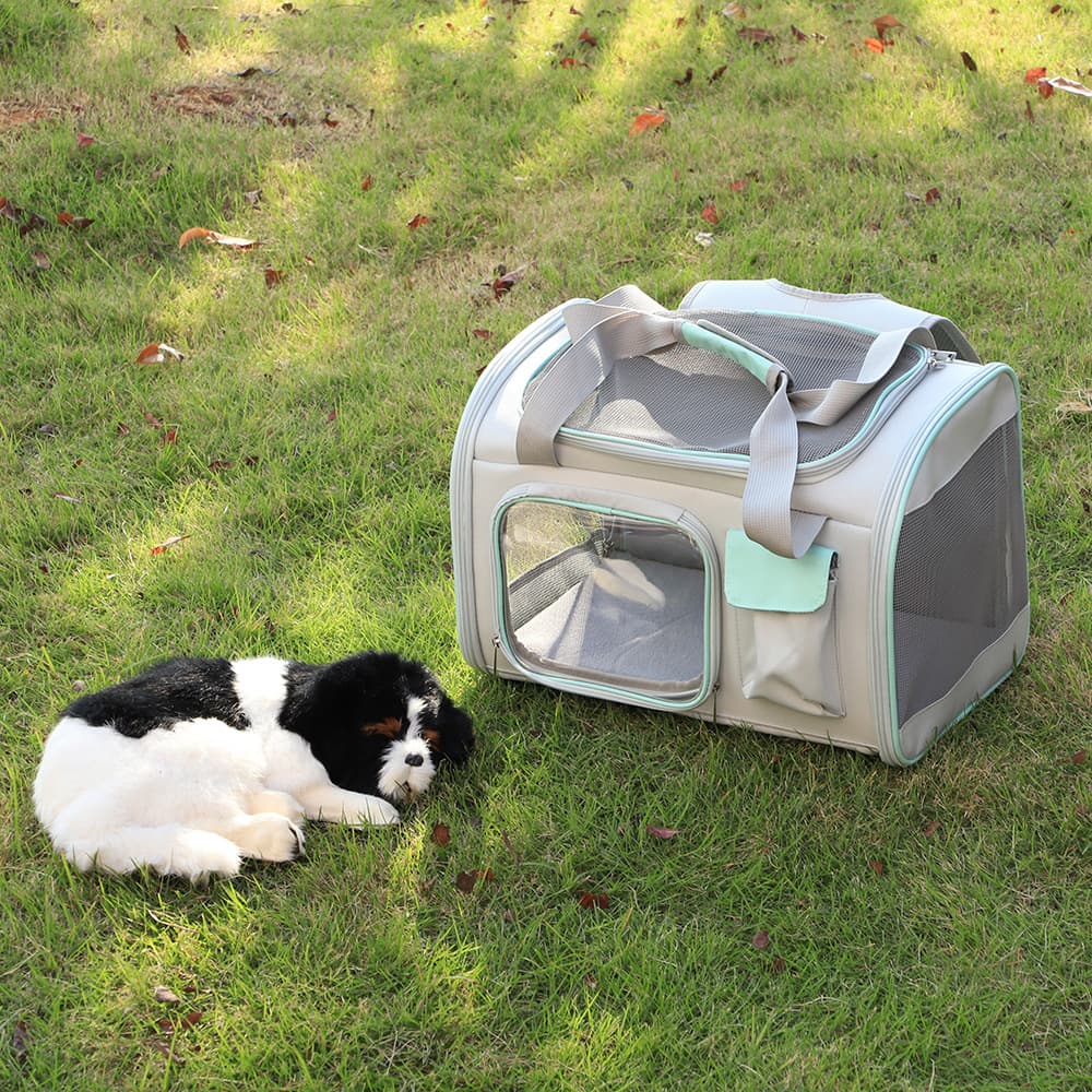 ペット キャリー 多機能メッシュ窓付き折りたたみ式犬用移動鞄