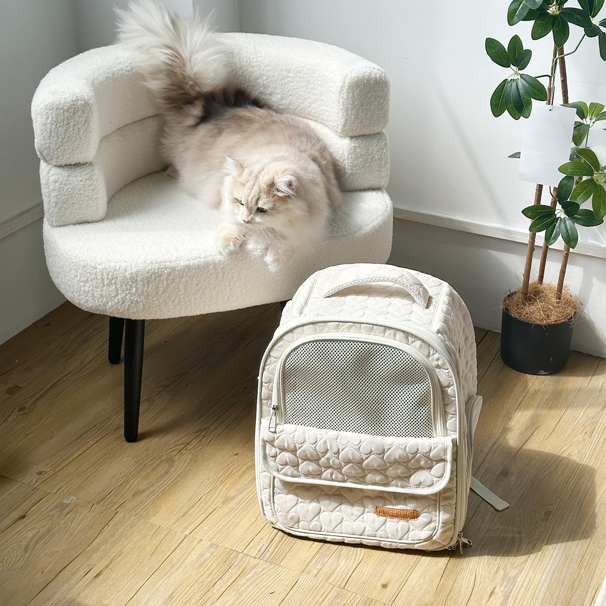 ペット キャリー やさしさ包むリュック型猫バッグ