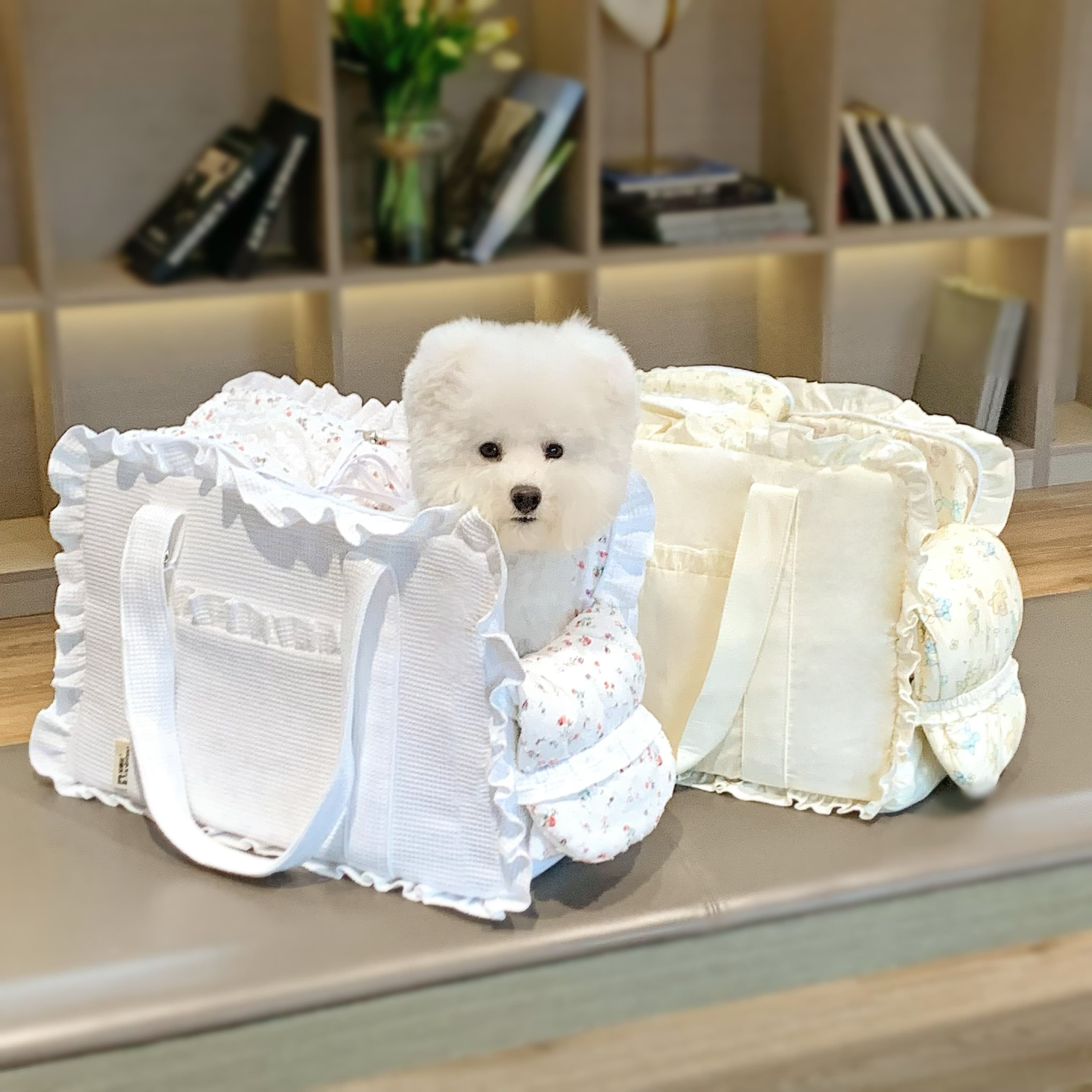 ペット キャリーバッグ 犬用ふりふりレース付き お姫様キャリーバッグ