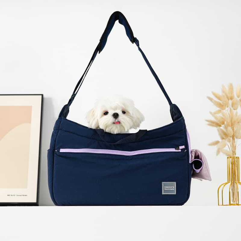 ペット キャリーバッグ 犬用斜めがけ スライド ポーチ ペット用キャリー