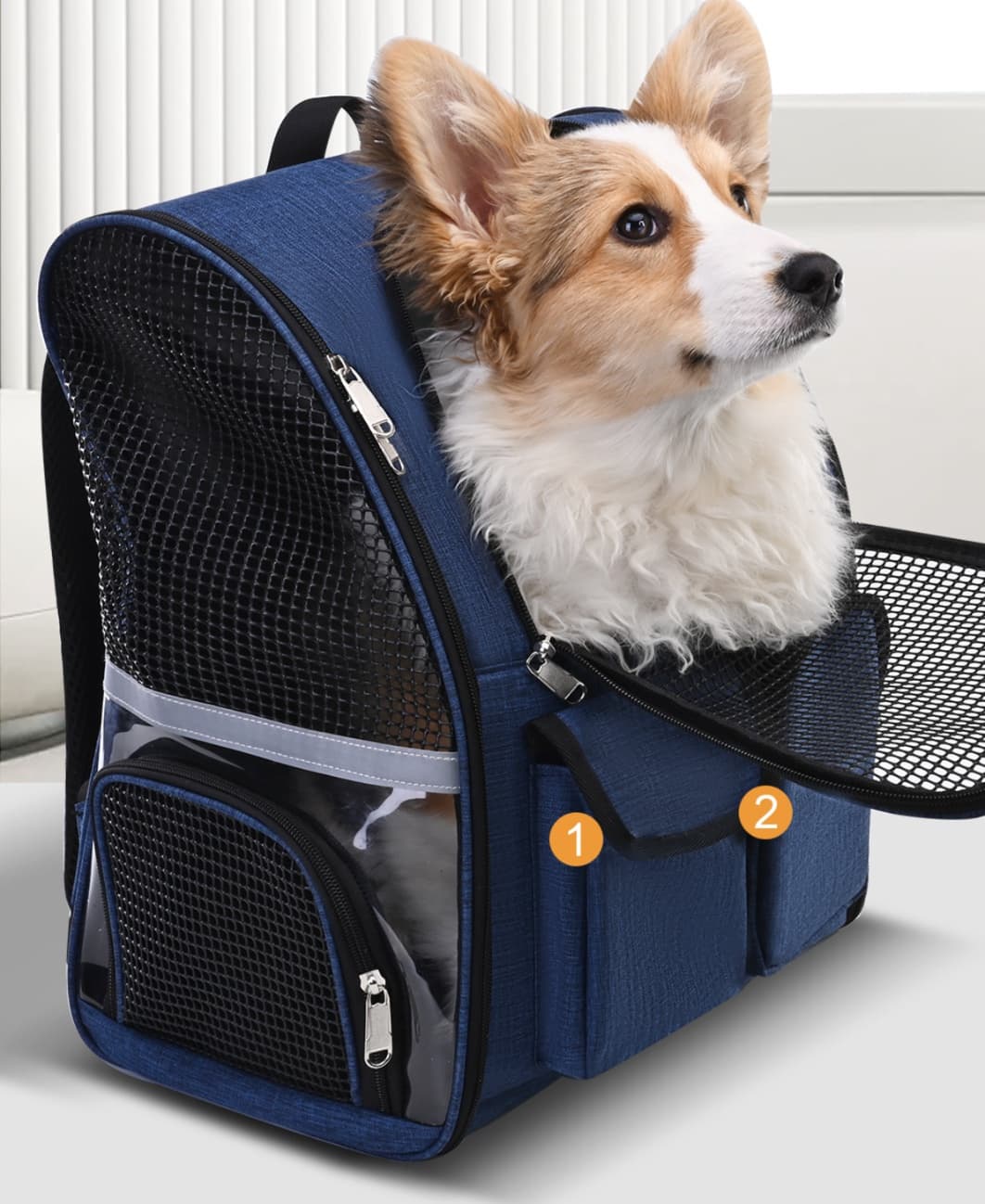 ペット キャリーバッグ 犬用メッシュ素材ペットリュック