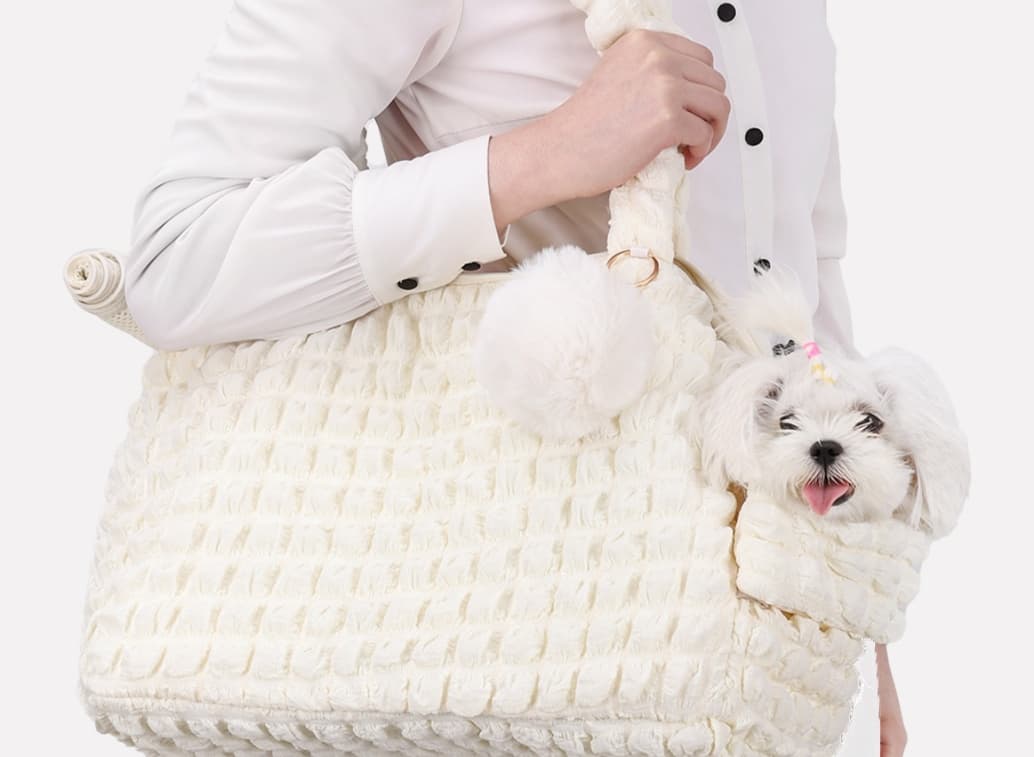 ペット キャリーバッグ 犬用もこもこふわふわ お散歩バッグ