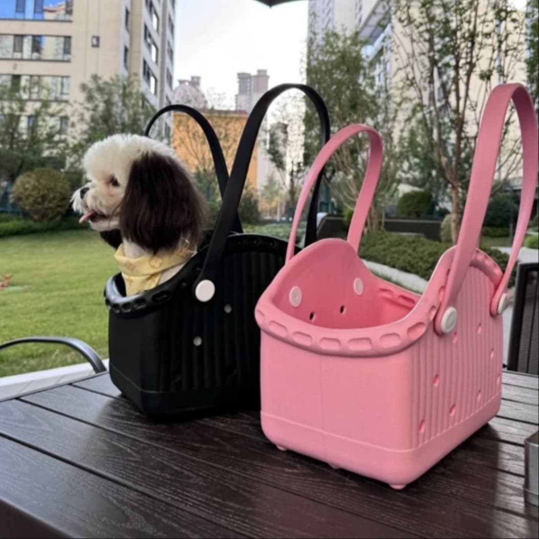 ペット キャリーバッグ 犬用シンプル透かし彫り ペットキャリー
