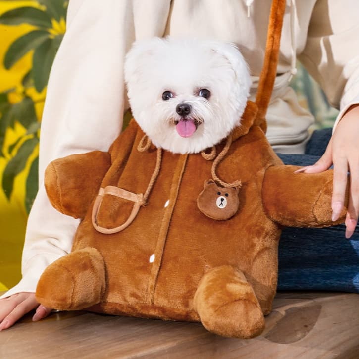 ペット キャリーバッグ 犬用もふもふクマさん ペットキャリー