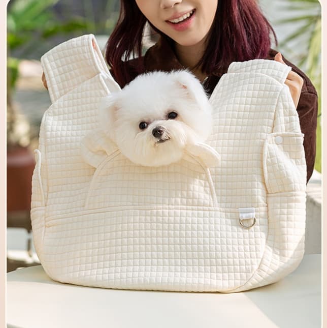 ペット キャリーバッグ 犬用もこもこキルト ペットリュック