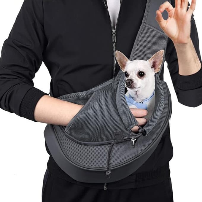 ペット キャリーバッグ 犬用肩掛けメッシュ スリングバッグ
