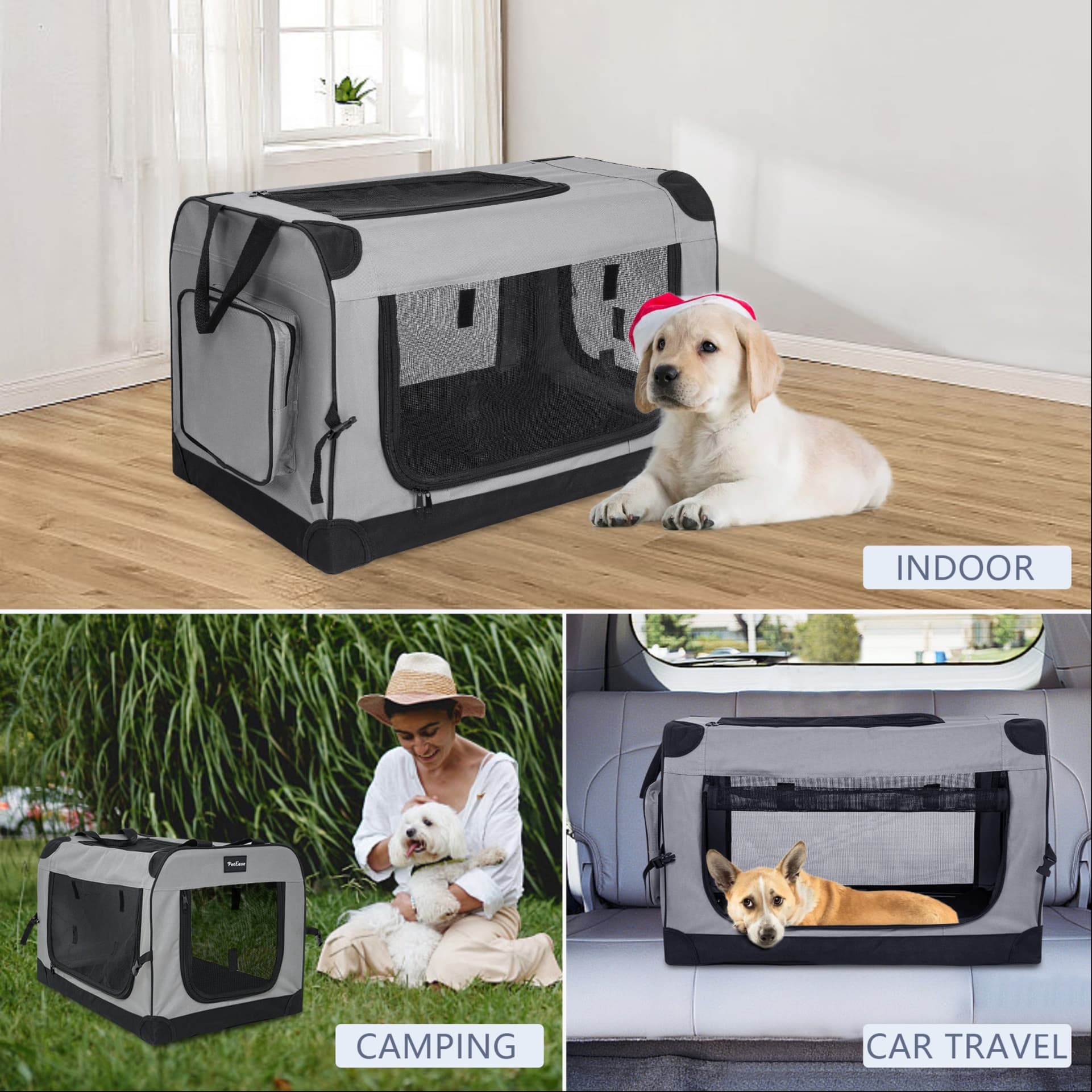 ペット キャリーバッグ 犬用快適お出かけソフトケージ