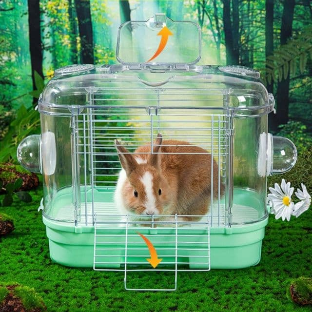 ペット キャリー全景透明うさぎ用キャリーケース
