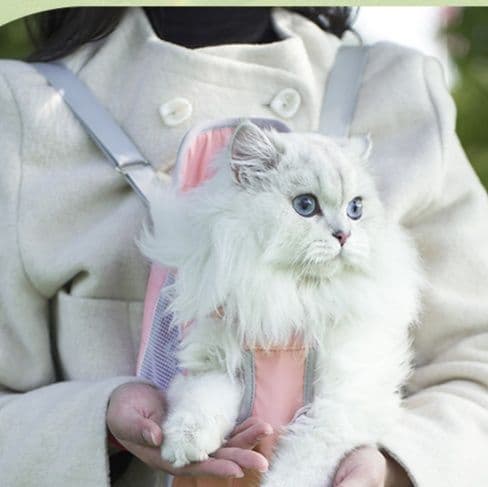 ペット キャリー猫用 両手解放メッシュ抱っこキャリー