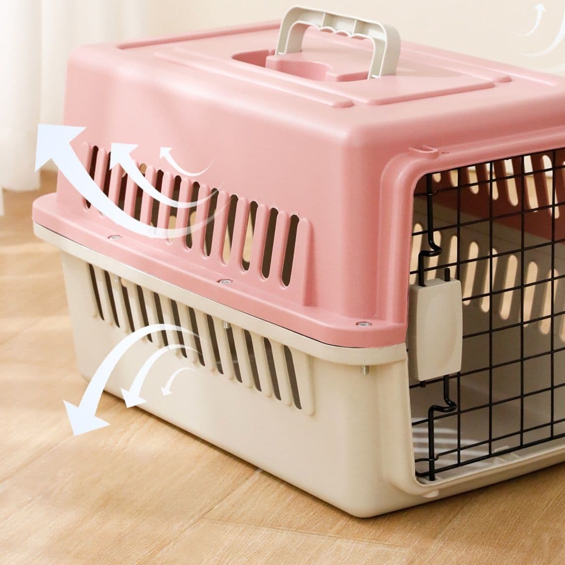 ペット キャリー 猫 四面通気型猫用移動運搬ケース