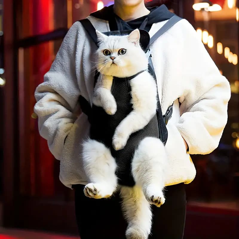 ペット キャリーバッグ犬用前掛け式メッシュペットキャリーバッグ