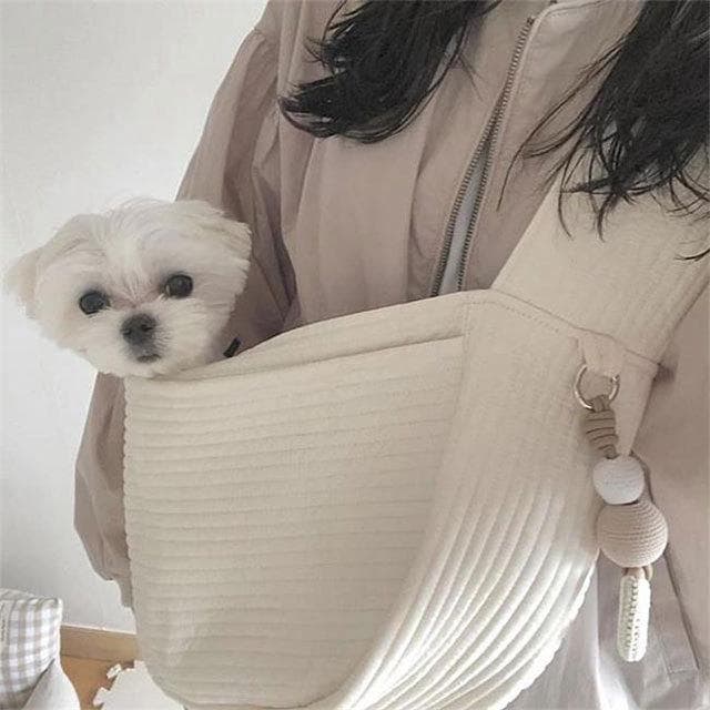 ペット キャリーバッグ 犬用ふんわりニットスリング風ペットキャリー