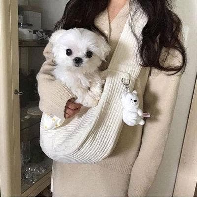 ペット キャリーバッグ 犬用ふんわりニットスリング風ペットキャリー