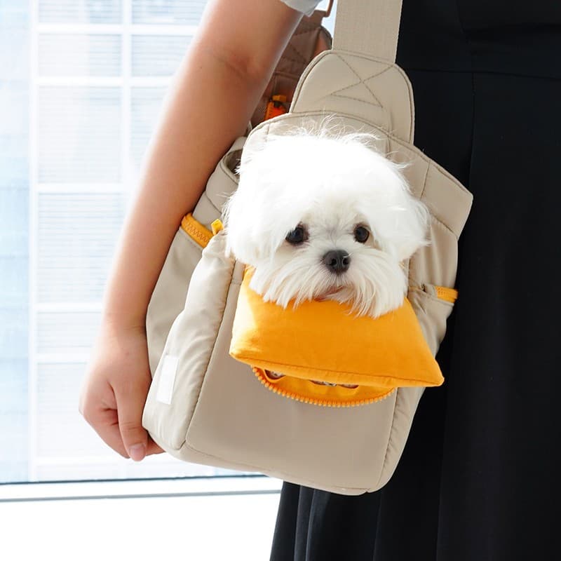 ペット キャリーバッグ 犬用斜めがけ スライド ポーチ ペット用キャリー