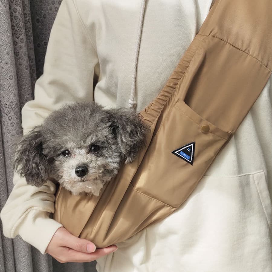 ペット キャリーバッグ 犬用お散歩らくらくスリングバッグ