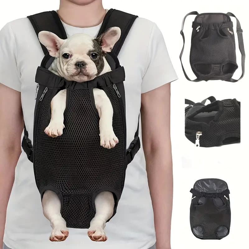 ペット キャリーバッグ犬用前掛け式メッシュペットキャリーバッグ