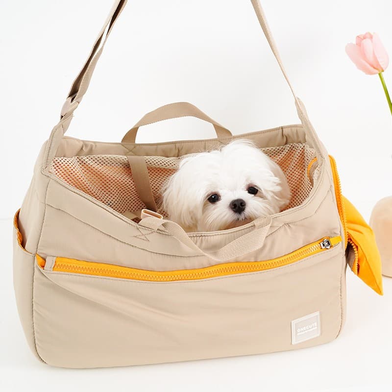 ペット キャリーバッグ 犬用斜めがけ スライド ポーチ ペット用キャリー